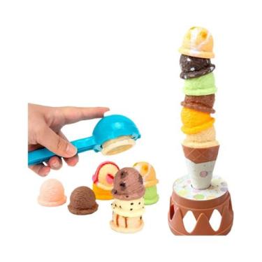 Imagem de Conjunto De Brinquedos De Cozinha Infantil, Empilhamento De Sorvete, B