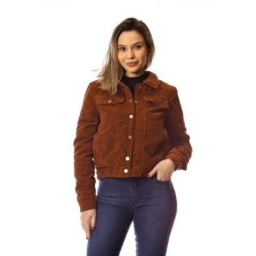 Imagem de Jaqueta Feminina Em Veludo Sem Capuz - 49578-Feminino