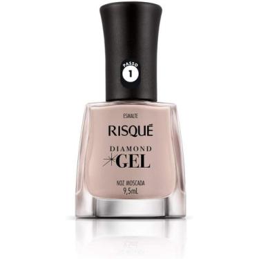 Imagem de Esmalte Risque Diamond Gel 9,5 ml - Noz Moscada Barato - Risqué
