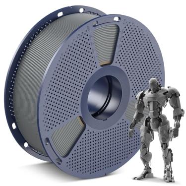 Imagem de SUNLU Filamento de impressora 3D PLA, filamento PLA de 1,75 mm de precisão dimensional +/- 0,02 mm, carretel de 1 kg, cinza PLA