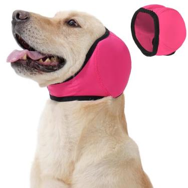 Imagem de Moletom com capuz calmante para cães, silencioso, protetor de ruído, alívio da ansiedade, protetores de ouvido para cães, touca de natação, secagem por sopro, faixa de cabeça para hematoma de ouvido