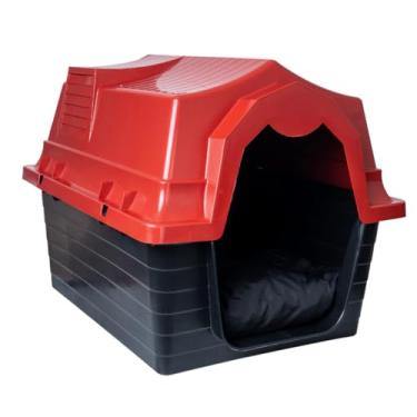 Imagem de Casinha Cachorro Grande N5 Casa Pet Com Colchonete Proteção Raios UV(Vermelho)