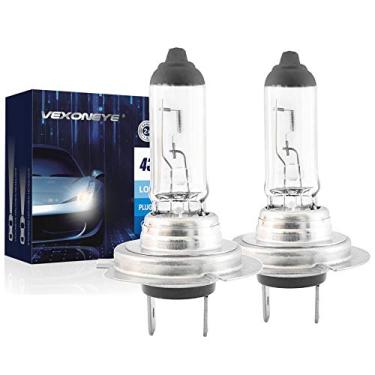 Imagem de VEXONEYE Lâmpada De Farol Halógena H7, 12V, 55W, 4300K, Alto/Baixo, Branco Quente, Longa Vida Útil