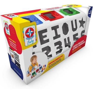 Imagem de Caixa encaixa letras numeros e animais - estrela