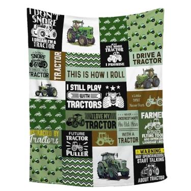 Imagem de Cobertor de trator, cobertor de colheitadeira de fazenda, cobertor de trator presentes para meninas e meninos, cobertor de carro leve e macio para decoração de quarto de meninos, 102 cm x 127 cm para