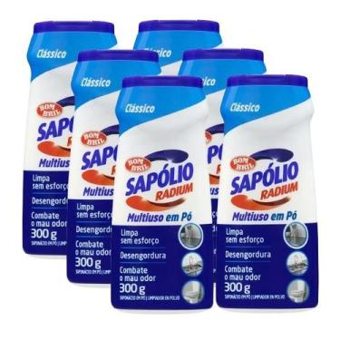 Imagem de kit 6 Sapólio Radium em Pó Multiuso Clássico Bom Bril 300g - SAPOLIO