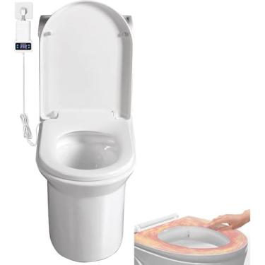 Imagem de Assento De Vaso Sanitário Aquecido Elétrico, Assento De Vaso Sanitário Digital Inteligente Em Forma De D Assento Aquecido Com Liberação Rápida De Fechamento Suave, Controle De Temperatura,