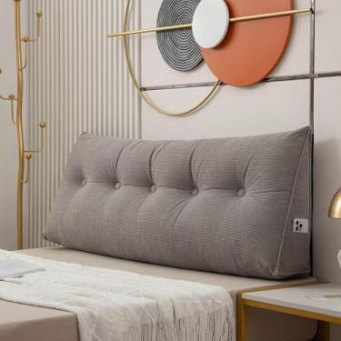 Imagem de Almofada De Cabeceira Triagular Almofada De Cunha Grande Decorativa Almofadas Decorativas Para O Corpo Encosto De Cama Readig Bolster Lombar Cushio Para Encosto De Sofá-cama, D, 60x50x20cm