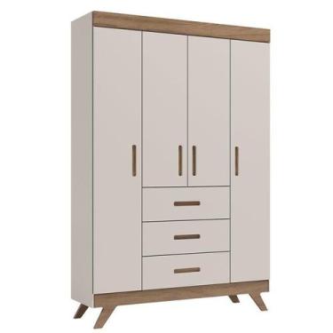 Imagem de Guarda Roupa Infantil Retro Maya Off White Carvalho  Carolina - Caroli