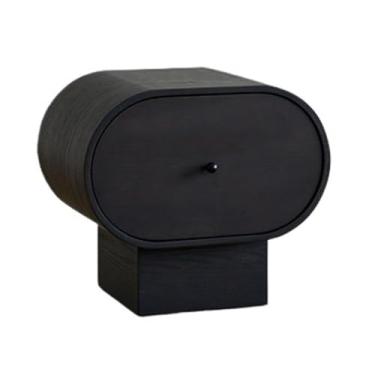 Imagem de ZzleoyuUUs-12 Mesa de chá retrô minimalista mesa de armazenamento de quarto com gaveta armário de cabeceira sofá mesa de chão lateral