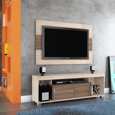 Imagem de Combo Pierre Areia/Amêndoa Rack e Painel TV55"  Sala de Estar