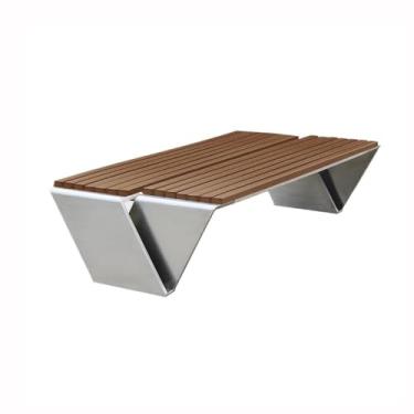 Imagem de Banco de jantar, grande, plástico, madeira, costas nuas, banco externo, parque de lazer, aço inoxidável, móveis para assento ao ar livre