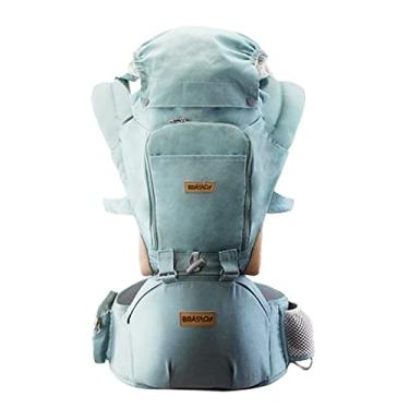 Imagem de Brastoy Mochilas Canguru Carregador De Bebê Portador Ergonômico 3 Em 1 (Azul Claro)