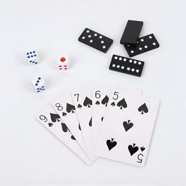 Imagem de Kit Jogos de Mesa, Baralhos, Dominó e Dados, Conjunto para Entretenimento