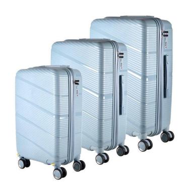 Imagem de Kit Mala 32Kg + 23Kg + 10Kg Polipropileno Inquebrável