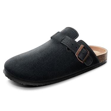 Imagem de Sapatos de enfermeira Clogs KEMISANT Comfortable Mules, unissex, preto