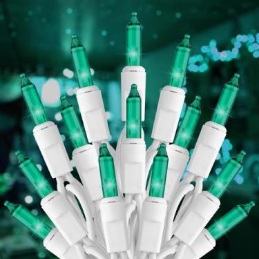 Imagem de Luzes de corda de Natal Brightown 100 Green Incandescent