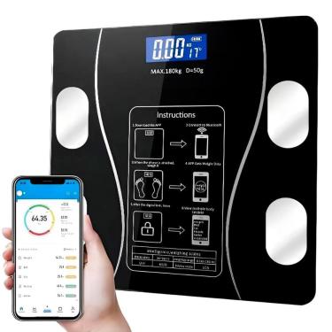 Imagem de Balança Corporal bioimpedância Inteligente Digital para Análise Corporal e Medição de Peso