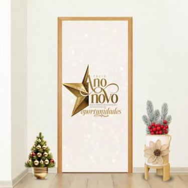 Imagem de Capa Porta Ano Novo 2026 Decoração Festiva De Recomeço E Esperança Par