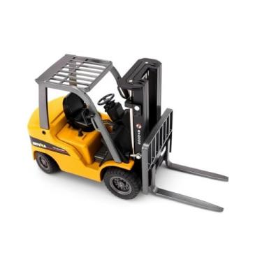 Imagem de Empilhadeira de Brinquedo Industrial, Miniatura Articulada em Metal e Plástico, Amarela e Preta, Modelo Realista para Crianças