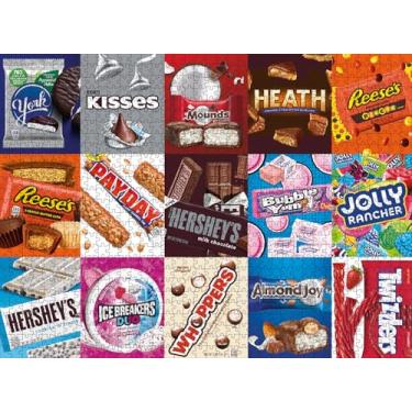 Imagem de Buffalo Games - Hershey's - Hershey Candy Grid - Quebra-cabeça de 1000 peças para adultos - Quebra-cabeça desafiador perfeito para noites de jogo - Tamanho final é 27,75 x 19,75