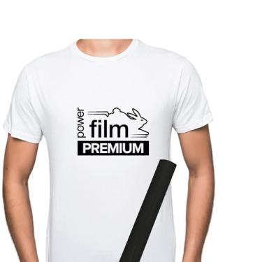 Imagem de Filme de Recorte Power Film Premium Preto – Termotransfer Vinil HTV para Tecido e plotter de recorte – Bobina 0.50x1m