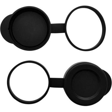 Imagem de Tampas de lente objetiva binocular/monocular de borracha preta de 32 m