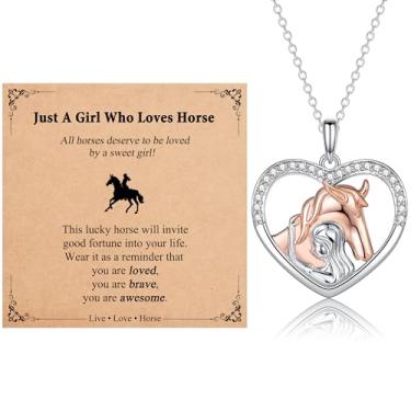 Imagem de GULICX Presentes de cavalo para mulheres e meninas, joias de colar de cavalo, presente legal de aniversário, Natal, presente de dia dos namorados para amantes de cavalos, meninas adolescentes com