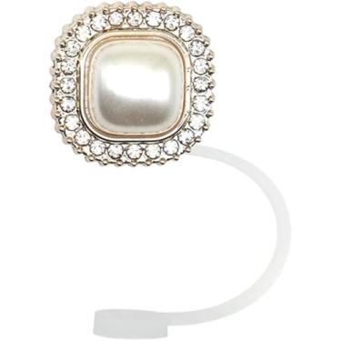 Imagem de Capa de canudo para copo Stanley, botões de pérola de silicone, tampas de canudo à prova de poeira, tampas de palha de silicone para copo Stanley, capas e tampas reutilizáveis para canudos de 8 a 10