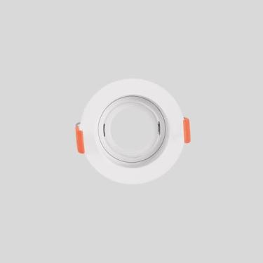 Imagem de Spot de Embutir Redondo Branco MR11 Mini Dicroica GU10 Direcionável Recuado 7,5cm