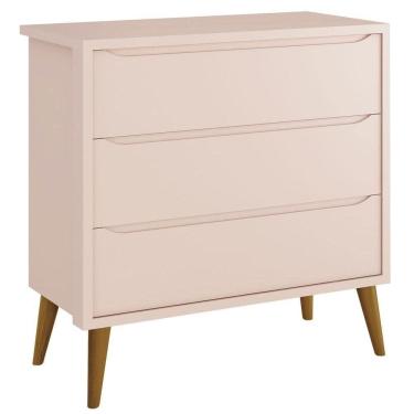 Imagem de Cômoda Gaveteiro Théo New Rosa Fosco Com Madeira - Reller