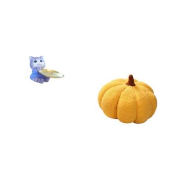 Imagem de Fenteer Estátua de Resina de Abóbora, Bandeja, Escultura Decorativa de Pelúcia para Mesa de Jantar, Sofá-cama, Quarto, Armário, Prateleira, Joias, Lanches