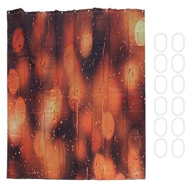 Imagem de Cortina de banho com anéis à prova d'água inovadora, cortina de chuveiro grossa para banheiro doméstico (150 * 180 centímetros)