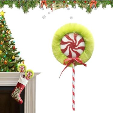 Imagem de Decorações de bastão de doces de Natal, decorações de bastão de doces para árvore - Decorações de doces de Natal internas,Lareira, galho de árvore de jardim decorando enfeites de doces de hortelã-pime