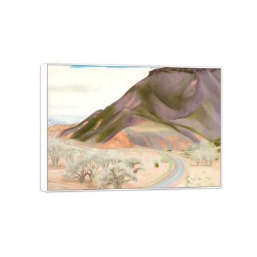 Imagem de BMZFYBS Georgia O'Keeffe famosa arte de parede impressões em tela pronto para pendurar estrada quadro branco oriental pintura para decoração de sala de estar 30x45cm12x18in