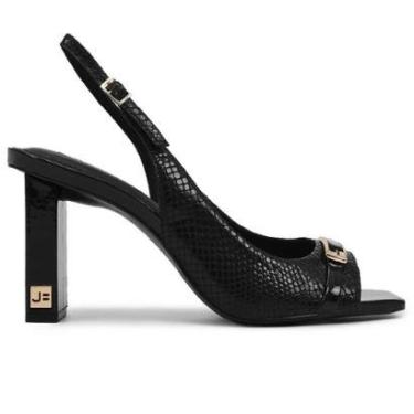 Imagem de Sandália Feminina Jorge Bischoff Salto Alto Preta - J15663015-Feminino