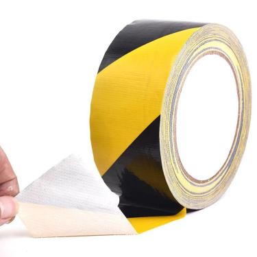 Imagem de Fita Adesiva 10 Metros Demarcaçao Listrada Sinalizaçao Cuidado