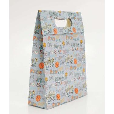 Imagem de Embalagem Presente Estampa Basquete Marisa-05089, UN, Azul