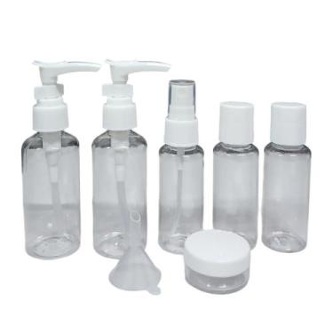 Imagem de Kit Para Viagem Com 7 Frascos Branco Domni