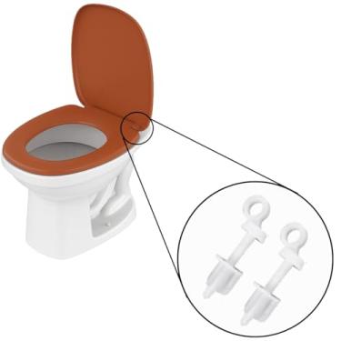Imagem de Assento Sanitário Tampa Oval Soft Caramelo + Parafuso de fixação para assento sanitário
