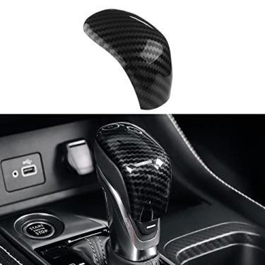 Imagem de ANFOKAS Para Nissan Sentra Altima Accessories 2022 2021 2020 Carro Auto Gear Shift Knob Cover Trim Cap Gear Decoração Interior Adesivo esportivo - Estilo fibra de carbono