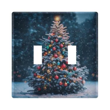 Imagem de Burbuja Capa de placa de parede para interruptor de luz de árvore de Natal, placa decorativa de parede, parafusos incluídos, 2 faixas
