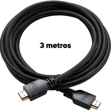 Imagem de Cabo Hdmi 3 Metros 4K Hd Full Hd Para Projetor Gamer