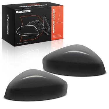 Imagem de A-Premium 2 peças de tampas de espelho retrovisor do lado do motorista e do passageiro - compatível com Honda Civic 2022 2023 2024 2025 - preto liso, sem furo de seta
