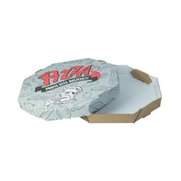 Imagem de Kit C/6 Pcts Embalagem Oitavada p/Pizza Nº35 Parda Master C/ 150 Unidades Para Delivery e Pizzarias