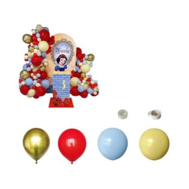 Imagem de Balões De Folha Princesa Branca De Neve Para Meninas, Conjunto De Núme