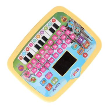 Imagem de Cryfokt Tablet de Aprendizagem Espanhola Brinquedo Eletrônico Colorido para Crianças Matemática Vocabulário Aprendizagem de Música para Crianças Portátil 7.1x9.4x0.8in (Amarelo)