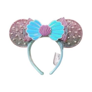 Imagem de Tiara De Pelúcia Mickey Minnie Mouse 2025 Disney Para Festas De Fim De