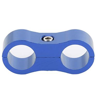 Imagem de Cryfokt Braçadeira Separadora de Mangueira de Liga de Alumínio 6AN para Linha de Combustível/óleo/freio/gás, Durável e Versátil, para Garagem e Carros (Azul)