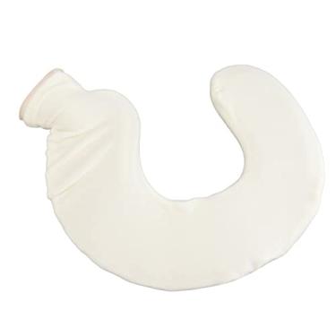 Imagem de Generic Garrafa de água Quente Em Formato de U, Bolsa Quente Com Pescoço Isolado para Noites Frias Com Capa Removível para Travesseiro de Viagem (Bege)
